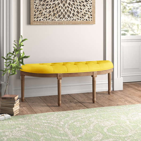 Yellow best sale accent bench